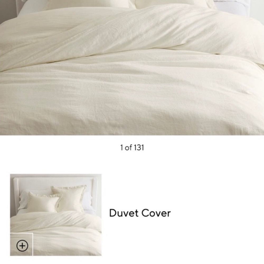 Pottery Barn White Duvet Cover Luxurious Bedding